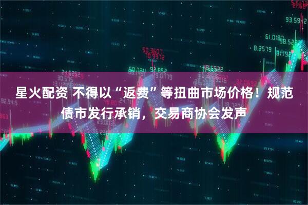 星火配资 不得以“返费”等扭曲市场价格！规范债市发行承销，交易商协会发声